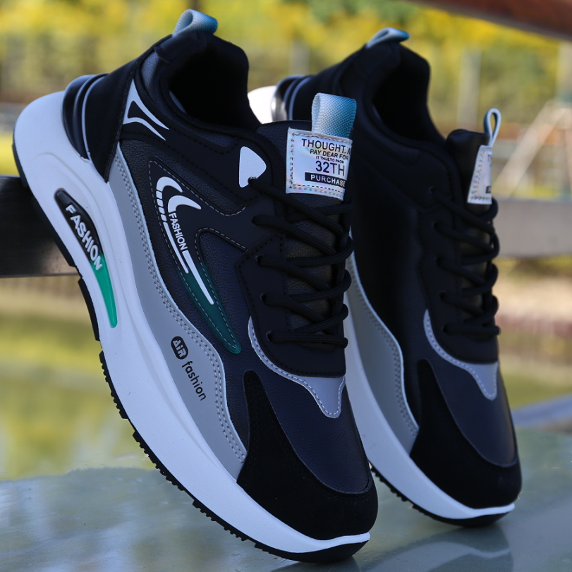 Spring Leather Waterproof Trendy Casual Soft Bottom Shoes Fashion