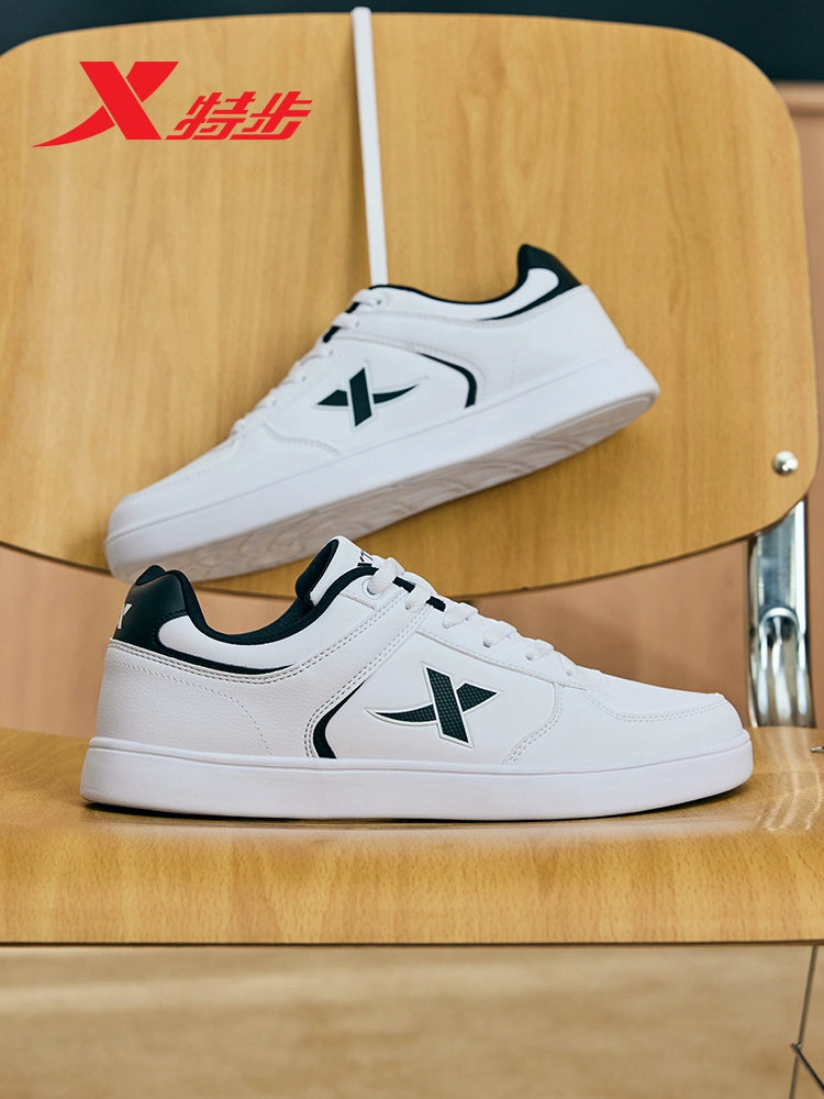 Tebu Fall and Winter Leather Surface Easiest for Match Casual Low-Top Sneakers XTEP