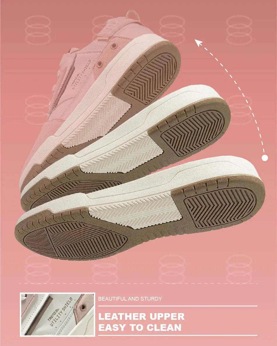 Baasploa Women Outdoor Casual Shoe Fashion Leather Breathable Sneakers Walking Shoes Female Non-slip Comfortable Skateboard Shoe CATG Sports Footwear