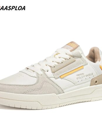 Baasploa Women Outdoor Casual Shoe Fashion Leather Breathable Sneakers Walking Shoes Female Non-slip Comfortable Skateboard Shoe