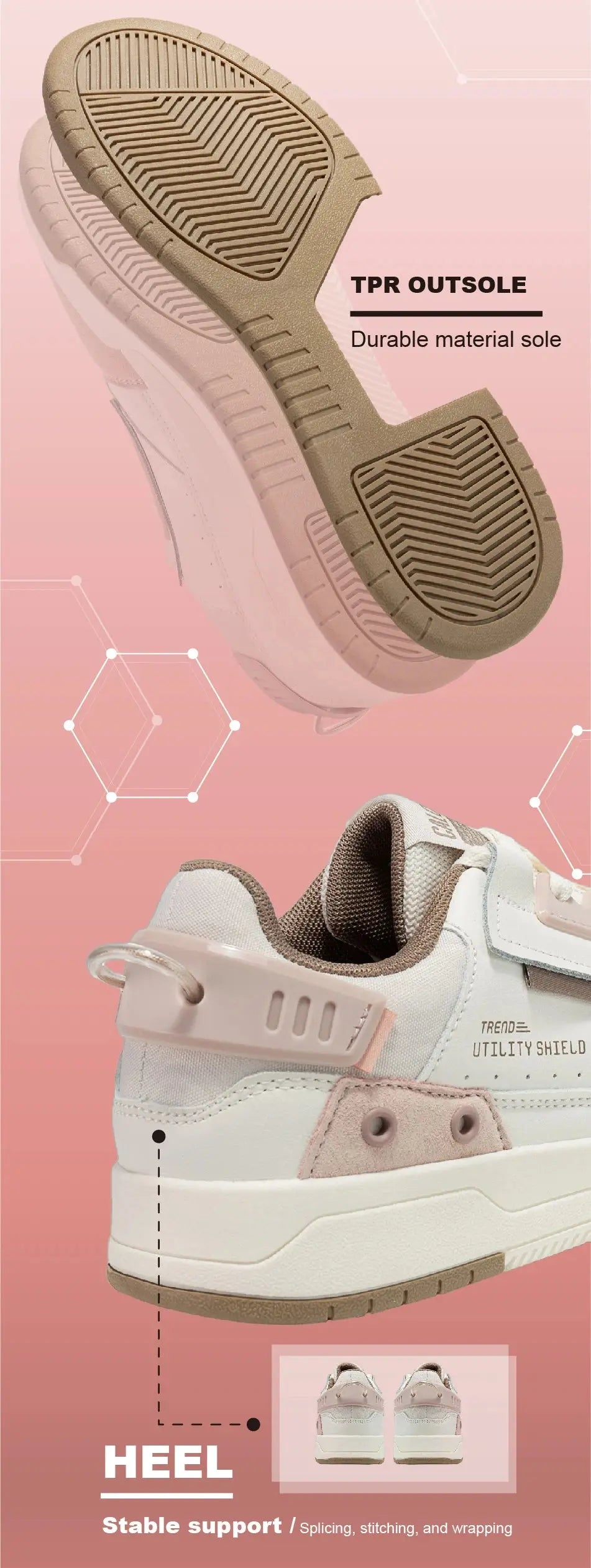 Baasploa Women Outdoor Casual Shoe Fashion Leather Breathable Sneakers Walking Shoes Female Non-slip Comfortable Skateboard Shoe CATG Sports Footwear