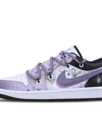 Nike Air Jordan 1 Vintage Basketball Shoes Men Low-top White/black Sneakers Shoes 553558-132