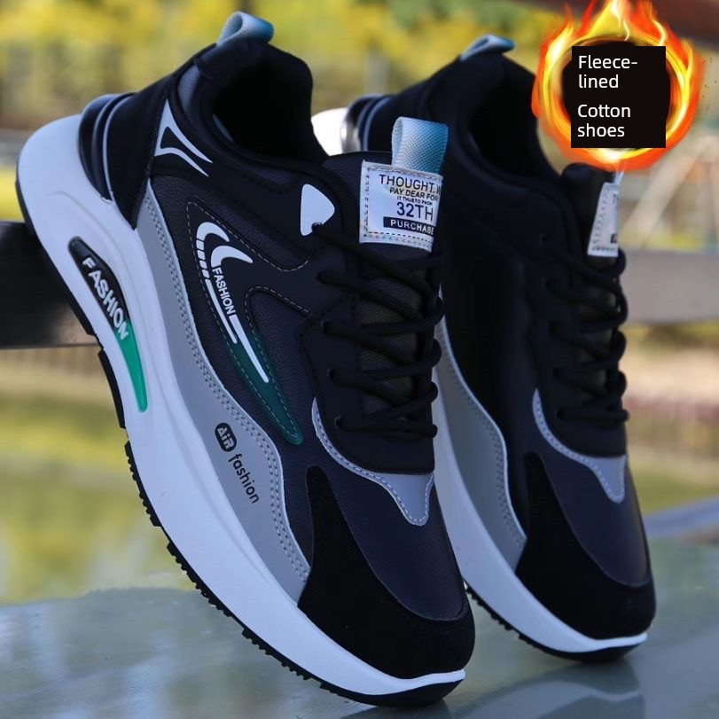 Spring Leather Waterproof Trendy Casual Soft Bottom Shoes Fashion